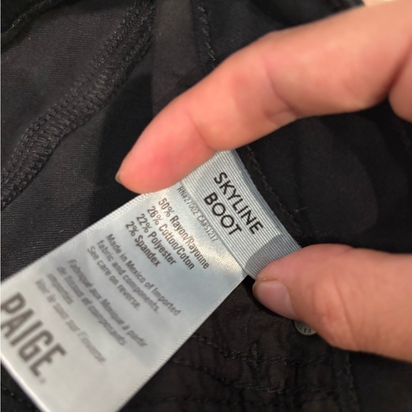 PAIGE Midnight Black Denim - Picture 4 of 9